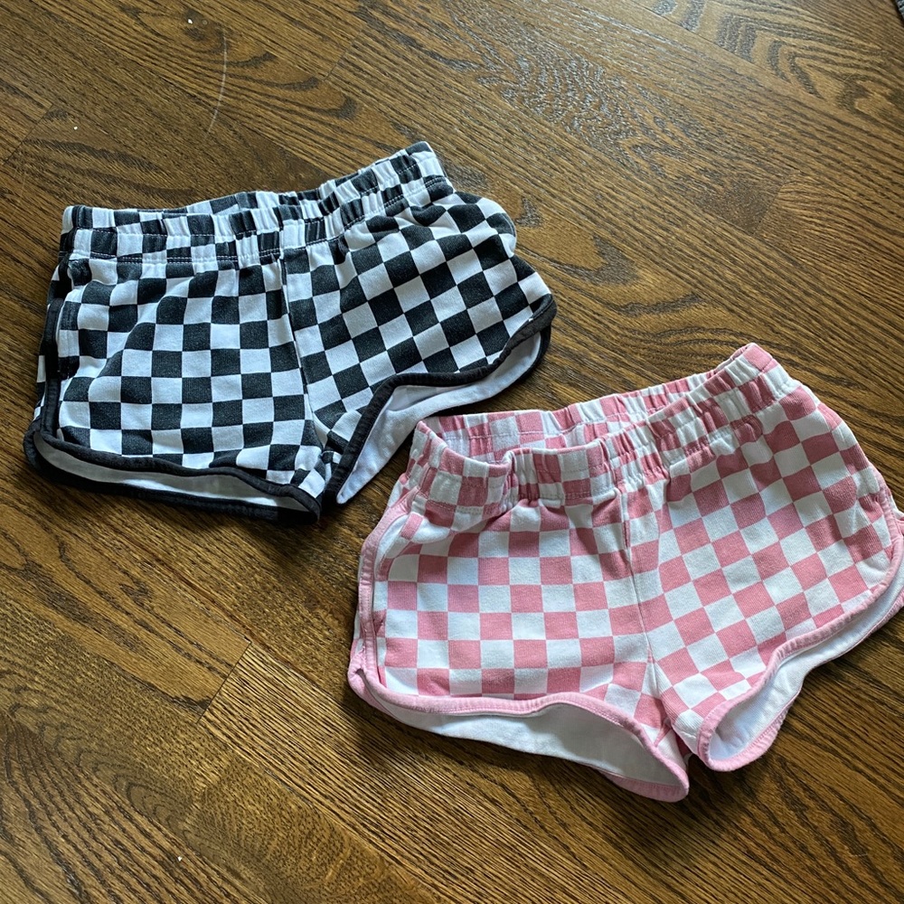 Forever21 checkered shorts girls size 5-6